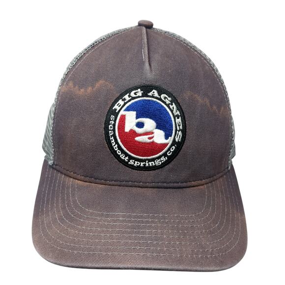 Big Agnes Steamboat Springs Co. Trucker Hat Gray One Size Adjustable Mesh Back - Picture 1 of 10